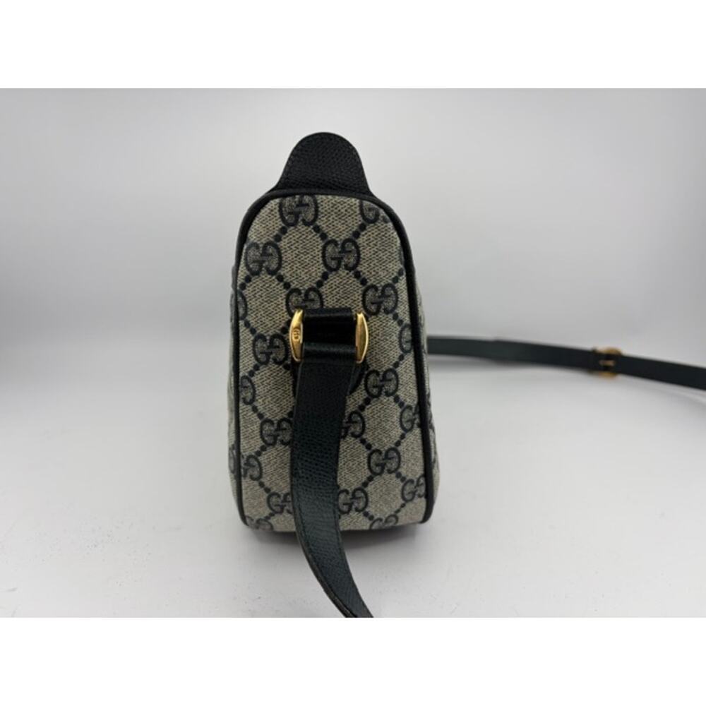 Gucci Vintage GG Plus Navy Beige Crossbody Shoulder Bag Accessory Collection 80s - Picture 6 of 16